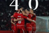 Pemain Timnas Indonesia merayakan gol saat mengalahkan Saint Kitts di Stadion GBK pada FIFA Series 2026. (Posnews/PSSI)