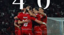 Pemain Timnas Indonesia merayakan gol saat mengalahkan Saint Kitts di Stadion GBK pada FIFA Series 2026. (Posnews/PSSI)