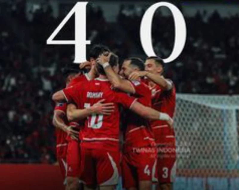 Pemain Timnas Indonesia merayakan gol saat mengalahkan Saint Kitts di Stadion GBK pada FIFA Series 2026. (Posnews/PSSI)