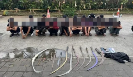 20 Remaja Hendak Tawuran di Cilangkap Depok Diciduk Polisi, 10 Celurit Disita