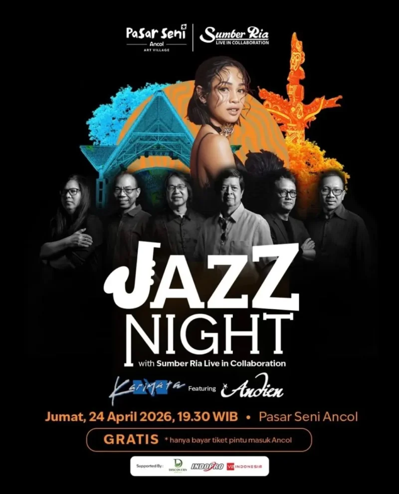 Andien tampil dalam Jazz Night di Pasar Seni Ancol dalam rangka International Jazz Day 2026. (Posnews/Ist)