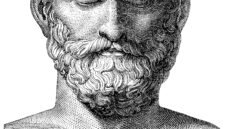 Ilustrasi, Runtuhnya dominasi mitos. Thales dari Miletus mengubah sejarah intelektual manusia dengan mengajukan argumen rasional pertama tentang asal-usul alam semesta, memosisikan air sebagai zat tunggal pemelihara kehidupan. Dok: Istimewa.