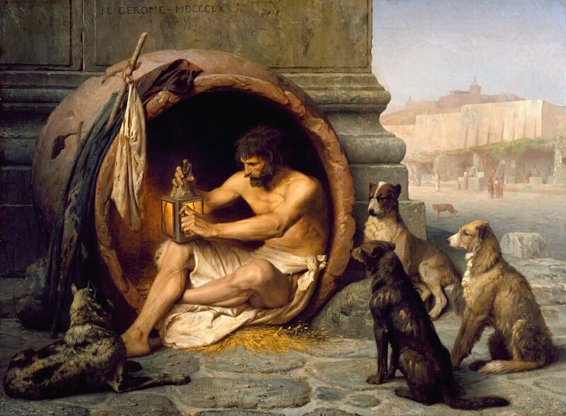 Lentera di siang bolong. Diogenes dari Sinope menantang segala norma sosial dan kemewahan demi menemukan 