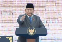 Presiden Prabowo Subianto menyaksikan penyerahan uang Rp11,4 triliun oleh Kejaksaan Agung di Jakarta Selatan. (Posnews/Ist)