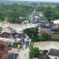 Ilustrasi, permukiman warga di Grobogan terendam banjir dengan ketinggian air mencapai lutut orang dewasa. (Posnews/Instagram)