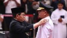 Pramono Anung melantik 11 pejabat tinggi Pemprov DKI Jakarta di Balai Kota secara tertutup, Rabu 15 April 2026. (Posnews/Kominfo)