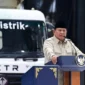 Presiden Prabowo Subianto saat meresmikan pabrik kendaraan listrik di Magelang. (Posnews/Biro Pers Setpres)