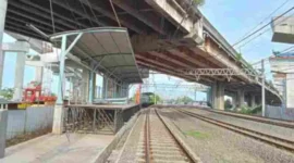 Progres pembangunan Stasiun JIS yang ditargetkan rampung Mei 2026. (Posnews/Net)