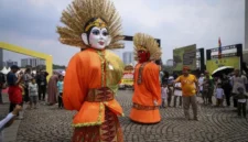 Suasana perayaan Lebaran Betawi dengan pertunjukan budaya di Lapangan Banteng Jakarta. (Posnews/Ist)
