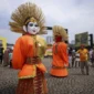 Suasana perayaan Lebaran Betawi dengan pertunjukan budaya di Lapangan Banteng Jakarta. (Posnews/Ist)