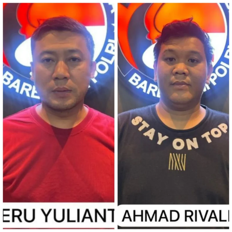 Dua dari enam tersangka, Heru Yulianto dan Ahmad Rivaldi bertugas sebagai Captain floor, peracik “happy water” dan penghubung transaksi. (Posnews/Ist)