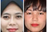 Poster daftar pencarian orang (DPO) dua perempuan Indriati dan Nasrah buronan kasus narkoba jaringan sabu di Makassar yang dirilis Bareskrim Polri. (Posnews/Ist)