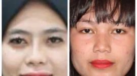 Poster daftar pencarian orang (DPO) dua perempuan Indriati dan Nasrah buronan kasus narkoba jaringan sabu di Makassar yang dirilis Bareskrim Polri. (Posnews/Ist)