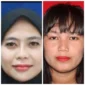 Poster daftar pencarian orang (DPO) dua perempuan Indriati dan Nasrah buronan kasus narkoba jaringan sabu di Makassar yang dirilis Bareskrim Polri. (Posnews/Ist)