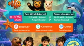 Anak-anak mengikuti kegiatan mewarnai satwa di BioKids Color Day Ancol. (Posnews/Ist)