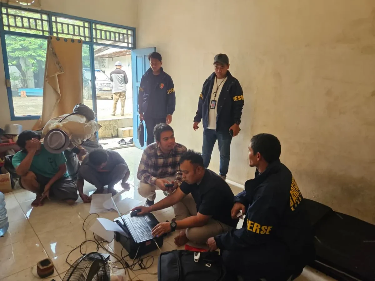 Tim gabungan Bareskrim Polri dan Ditjen Gakkum Kementerian Kehutanan menunjukkan 11 ekor ular sanca hijau Papua yang disita dari sebuah gudang di Kota Bekasi dalam kasus dugaan perdagangan satwa liar dilindungi.

