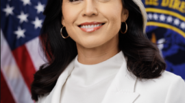 Reshuffle kabinet berlanjut. Tulsi Gabbard resmi mundur dari jabatannya sebagai Direktur Intelijen Nasional (DNI) di tengah spekulasi tekanan Gedung Putih dan isu kesehatan keluarga. Dok: Istimewa.