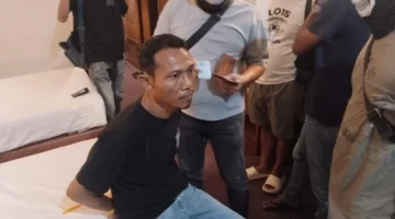 Petugas Bareskrim Polri menangkap DPO jaringan narkotika internasional terkait penyelundupan 11 kilogram sabu dari Malaysia di sebuah hotel di Kota Dumai, Riau. (Posnews/Ist)