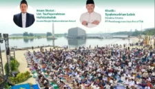 Suasana kawasan Pantai Lagoon Ancol yang menjadi lokasi Salat Idul Adha 1447 H bersama masyarakat dan karyawan Ancol. (Posnews/Ist)