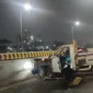 Kecelakaan Tunggal di Tol Cakung-Cilincing, Pengemudi dan Kenek Terluka. (Posnews/MR)