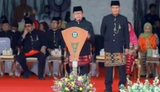 Pramono Anung memberikan keterangan terkait perayaan HUT ke-499 Jakarta di Balai Kota DKI Jakarta. (Posnews/Kominfo)