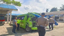 Polisi Selidiki Kecelakaan Bus Travel yang Tewaskan 7 Warga Tanjungbalai. (Posnews/ist)