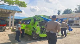 Polisi Selidiki Kecelakaan Bus Travel yang Tewaskan 7 Warga Tanjungbalai. (Posnews/ist)