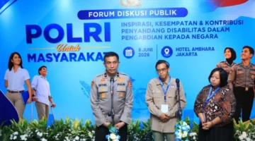 Forum diskusi publik tentang rekrutmen penyandang disabilitas sebagai anggota Polri di Jakarta Selatan yang menegaskan komitmen kepolisian membangun institusi inklusif. (Posnews/Ist)