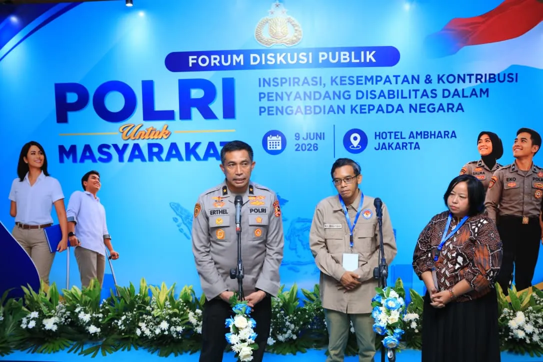 Forum diskusi publik tentang rekrutmen penyandang disabilitas sebagai anggota Polri di Jakarta Selatan yang menegaskan komitmen kepolisian membangun institusi inklusif. (Posnews/Ist)