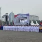 Gubernur DKI Jakarta Pramono Anung memimpin upacara HUT ke-499 Jakarta di Monumen Nasional (Monas) dengan latar defile OPD dan pertunjukan budaya Betawi. (Posnews/Ist)
