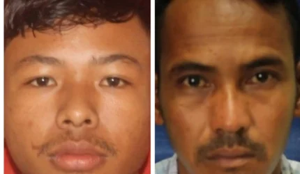 Foto dua DPO kasus narkoba yang diburu Dittipidnarkoba Bareskrim Polri terkait dugaan peredaran narkotika di Kabupaten Bengkalis, Riau.