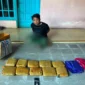 Tersangka penerima paket ganja diamankan dalam operasi Direktorat Tindak Pidana Narkoba Bareskrim Polri. (Posnews/Ist)