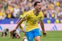 Pecah tangis Samurai Biru. Gol dramatis Gabriel Martinelli pada masa injury time memastikan kemenangan tipis Brasil atas Jepang di Houston. Dok: (AP Photo/Ashley Landis)