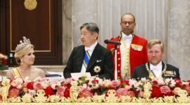 Misi rekonsiliasi dan perdamaian. Kaisar Jepang Naruhito menghadiri jamuan makan malam mewah bersama Raja Willem-Alexander di Amsterdam untuk mempererat persahabatan bilateral pascaperang. Dok: Istimewa.