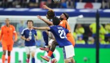 Tandukan dramatis Daichi Kamada pada menit-menit akhir menyelamatkan Jepang dari kekalahan saat menghadapi Belanda pada laga pembuka Piala Dunia. Dok: (AP Photo/Julio Cortez)
