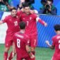 Pesta gol Selecao das Quinas. Cristiano Ronaldo memimpin kemenangan mutlak Portugal atas Uzbekistan sekaligus mengukir rekor bersejarah baru. Dok: (AP Photo/Karen Warren)