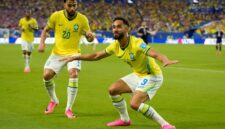 Pesta gol Selecao di Miami. Vinicius Junior mencetak dua gol untuk membawa Brasil mengunci posisi puncak klasemen Grup C Piala Dunia 2026. Dok: (AP Photo/Lynne Sladky)