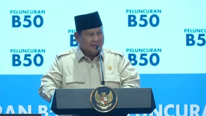 Presiden Prabowo Subianto meresmikan Program Mandatori Biodiesel B50 di Rest Area KM 57 Karawang sebagai langkah memperkuat kemandirian energi nasional. (Posnews/Kementerian ESDM)