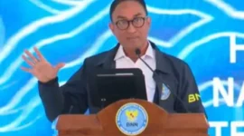 Kepala BNN Suyudi Ario Seto dalam puncak peringatan HANI 2026 di Balai Besar Rehabilitasi BNN Lido, Bogor. (Posnews/BNN)