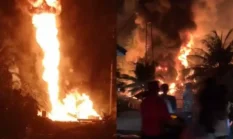 Sumur Minyak Tradisional Meledak di Aceh Timur, Kobaran Api Masih Berkobar