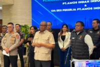 Mediasi Desk Ketenagakerjaan Polri dan Kemnaker menyelesaikan sengketa PHK 134 pekerja PT Amos Indonesia. (Posnews/Bareskrim Polri)