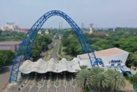 Pengendara sepeda motor Yamaha memasuki gerbang Ancol dalam program gratis tiket kendaraan pada Yamaha Family Day 2026 yang berlangsung 3-5 Juli 2026. (Posnews/Ancol)