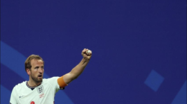 Kapten penyelamat Inggris. Dua gol krusial Harry Kane meloloskan Inggris ke babak 16 besar setelah membungkam kejutan RD Kongo. Dok: Istimewa.