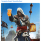 Gebrakan promosi bajak laut. Ubisoft meretas akun media sosial game lain untuk merayakan peluncuran Black Flag Resynced. Dok: Istimewa.