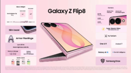 Lompatan teknologi smartphone lipat. Samsung merilis Galaxy Z Flip8 dengan bodi lebih tipis, chipset Exynos 2600 berfabrikasi 2nm, serta fitur kamera canggih. Dok: Istimewa.