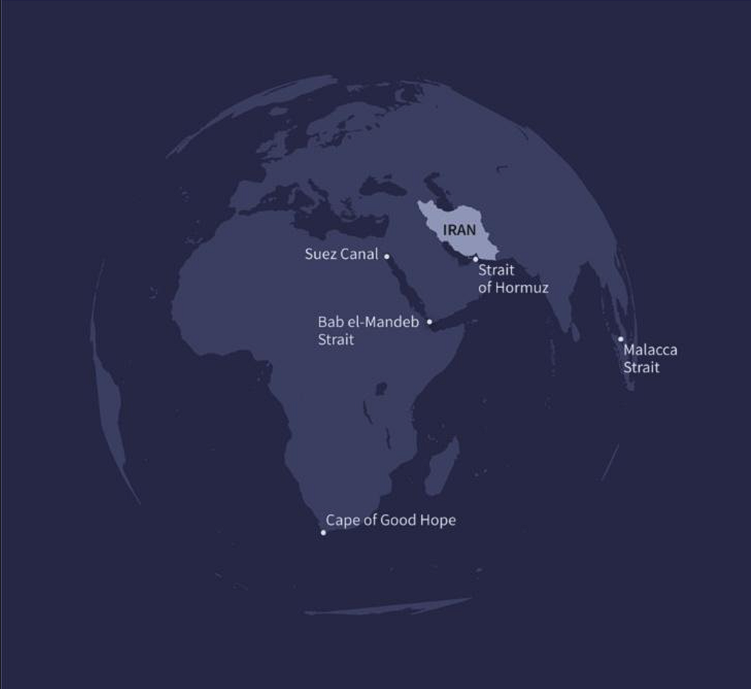 Ancaman ganda jalur energi global. Kelompok Houthi menyerang dua tanker minyak Saudi dan memblokir Selat Bab el-Mandeb di Laut Merah. Dok: Istimewa.
