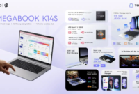 Solusi komputasi serbabisa. TECNO merilis laptop MEGABOOK K14S di Indonesia yang menawarkan performa hingga Intel Core i9 serta sembilan port fisik lengkap. Dok: Istimewa.