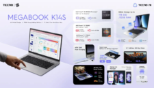 Solusi komputasi serbabisa. TECNO merilis laptop MEGABOOK K14S di Indonesia yang menawarkan performa hingga Intel Core i9 serta sembilan port fisik lengkap. Dok: Istimewa.