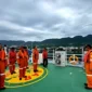  Tim SAR mencari nakhoda kapal wisata yang hilang setelah kapal tenggelam di Perairan Teluk Tomini. (Posnews/Tim SAR)