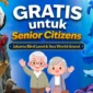 Sejumlah lansia menikmati kunjungan gratis di Sea World Ancol dan Jakarta Bird Land melalui program Senior Citizen yang berlaku hingga 31 Juli 2026. (Posnews/Ancol)